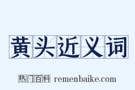 黄头近义词是什么意思的图片